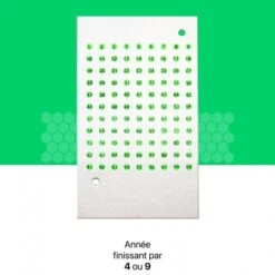 Pastilles Numérotées Vertes Pour Marquage De Reine (99 Numéros)