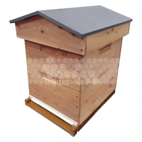 Ruche Mi-bois Dadant 10 Cadres Confort Essencia® Toit Chalet Brut 3 Ruche Mi-bois Dadant 10 Cadres Confort Essencia® Toit Chalet Brut