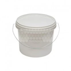 SEAU PLASTIQUE BLANC 10 KG DE MIEL AVEC COUVERCLE